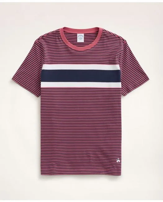 Brooks Brothers Men's Chest Stripe T-Shirt Red Brooks Brothers