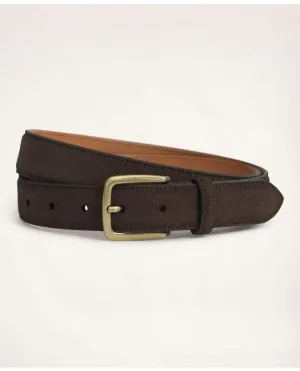 Brooks Brothers Men's Classic Suede Belt Brown Brooks Brothers