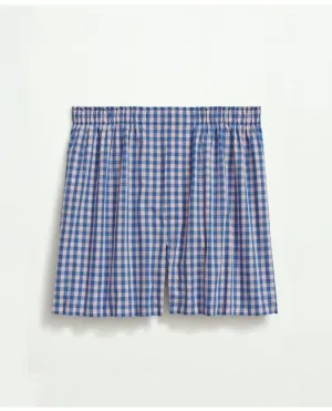 Brooks Brothers Men's Cotton Broadcloth Gingham Boxers Pink Brooks Brothers