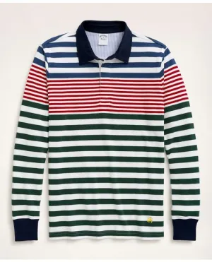 Brooks Brothers Men's Cotton Engineer Stripe Rugby Multicolor Brooks Brothers