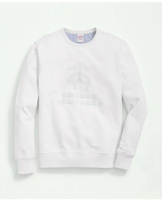 Brooks Brothers Men's Cotton French Terry Golden Fleece Embroidered Sweatshirt White Brooks Brothers