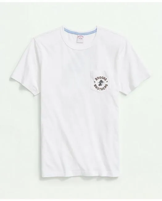 Brooks Brothers Men's Cotton Henry Graphic T-Shirt White Brooks Brothers