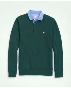 Brooks Brothers Men's Cotton Kangaroo Pocket Rugby Green Brooks Brothers