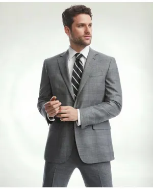 Brooks Brothers Men's Explorer Collection Regent Fit Prince of Wales Suit Jacket Grey Brooks Brothers