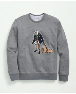 Brooks Brothers Men's French Terry Henry Sweatshirt Grey Brooks Brothers