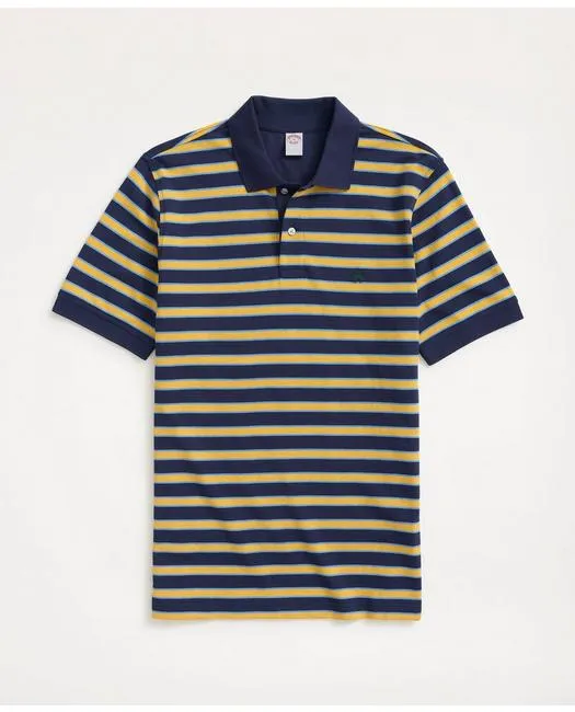 Brooks Brothers Men's Golden Fleece Original Fit Stretch Stripe Polo Shirt Navy Brooks Brothers