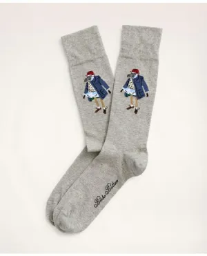 Brooks Brothers Men's Henry Crew Socks Grey Brooks Brothers