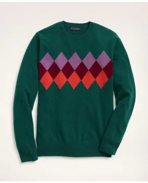 Brooks Brothers Men's Lambswool Argyle Sweater Green Brooks Brothers