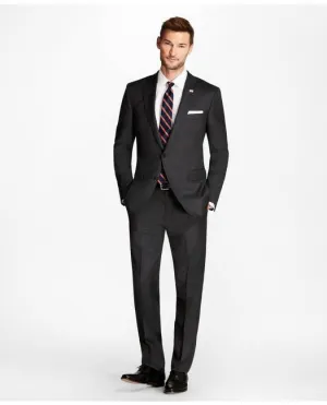 Brooks Brothers Men's Regent Fit  Herringbone 1818 Suit Grey Brooks Brothers