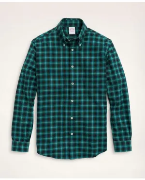 Brooks Brothers Men's Regent Regular-Fit Archival Brushed Twill  Tartan Shirt Green Brooks Brothers