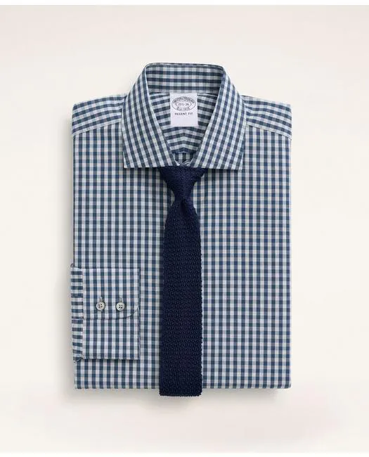 Brooks Brothers Men's Regent Regular-Fit Dress Shirt Grey/Navy Brooks Brothers