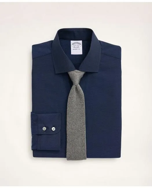 Brooks Brothers Men's Regent Regular-Fit Dress Shirt Navy Brooks Brothers