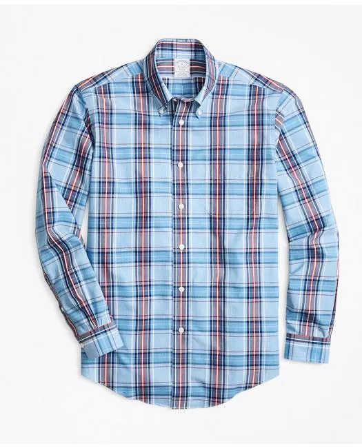 Brooks Brothers Men's Regent Regular-Fit Sport Shirt Blue/Red Brooks Brothers