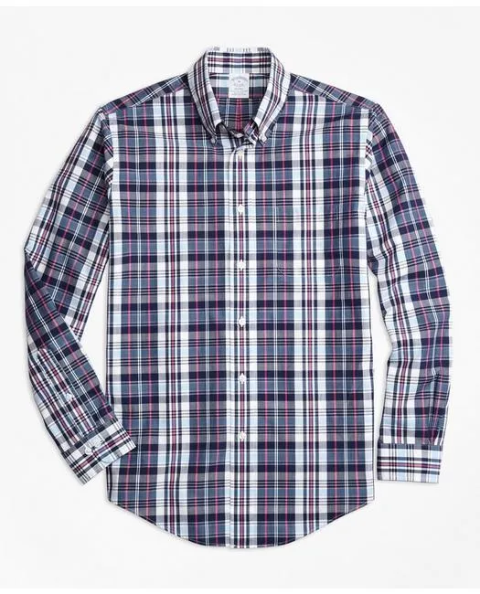 Brooks Brothers Men's Regent Regular-Fit Sport Shirt Blue/White Brooks Brothers