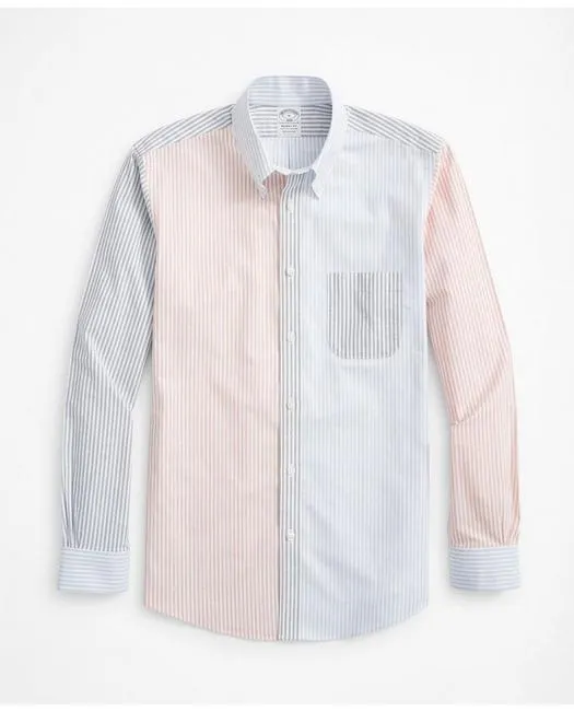 Brooks Brothers Men's Regent Regular-Fit Stripe Fun Sport Shirt Multicolor Brooks Brothers