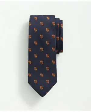 Brooks Brothers Men's Silk Crest Pattern Tie Navy Brooks Brothers