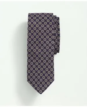 Brooks Brothers Men's Silk Floral Foulard Tie Navy/Light Blue Brooks Brothers