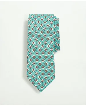 Brooks Brothers Men's Silk Linen Jacquard Dot Tie Turquoise Brooks Brothers