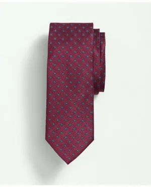 Brooks Brothers Men's Silk Mini Square Flower Tie Purple Brooks Brothers