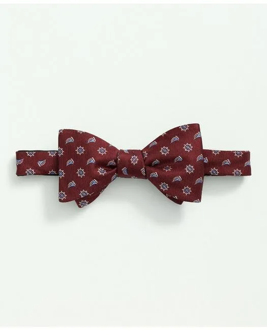 Brooks Brothers Men's Silk Sailboat Bow Tie Red Brooks Brothers
