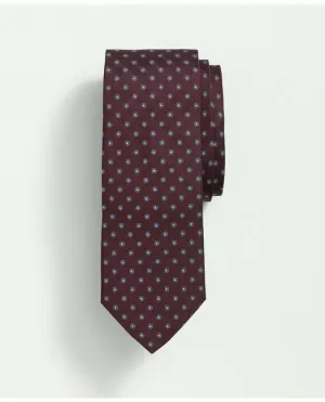 Brooks Brothers Men's Silk Square Dot Tie Burgundy/Light Blue Brooks Brothers