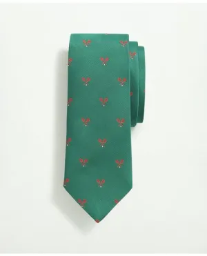 Brooks Brothers Men's Silk Tennis Racquet Pattern Tie Green Brooks Brothers