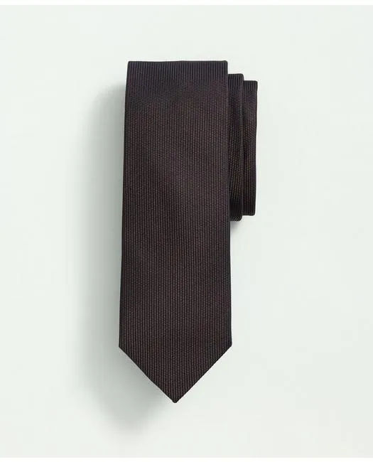 Brooks Brothers Men's Silk Twill Tie Brown Brooks Brothers