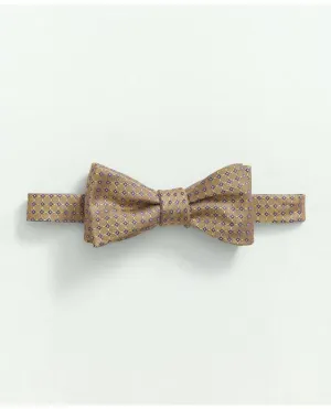 Brooks Brothers Men's Silk Woven Mini Geo Pattern Bow Tie Yellow Brooks Brothers