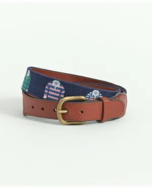 Brooks Brothers Men's Smathers & Branson Needlepoint Belt Multicolor Brooks Brothers