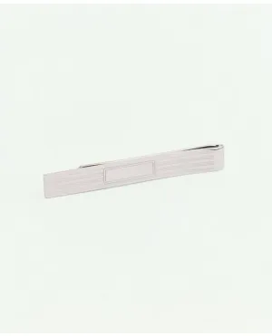 Brooks Brothers Men's Sterling  Engravable Rhodium-Plated Tie Clip Silver Brooks Brothers