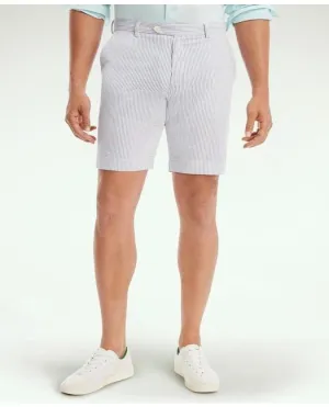 Brooks Brothers Men's Stretch Cotton Seersucker Shorts Blue White Brooks Brothers