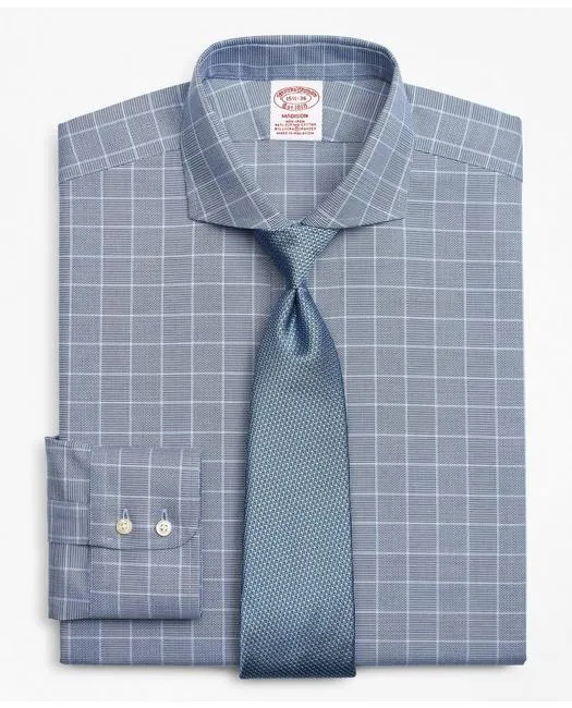 Brooks Brothers Men's Stretch Madison Relaxed-Fit Dress Shirt Navy Brooks Brothers