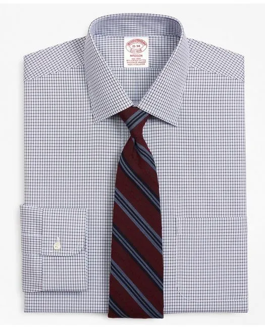 Brooks Brothers Men's Stretch Madison Relaxed-Fit Dress Shirt Purple Brooks Brothers