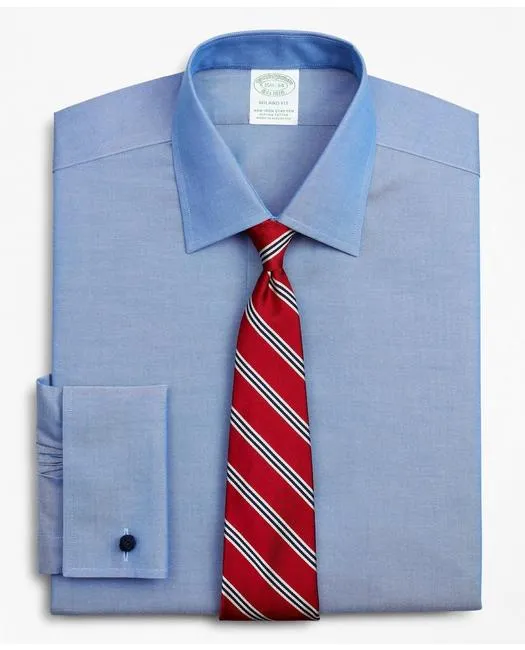 Brooks Brothers Men's Stretch Milano Slim Fit Dress Shirt Blue Brooks Brothers