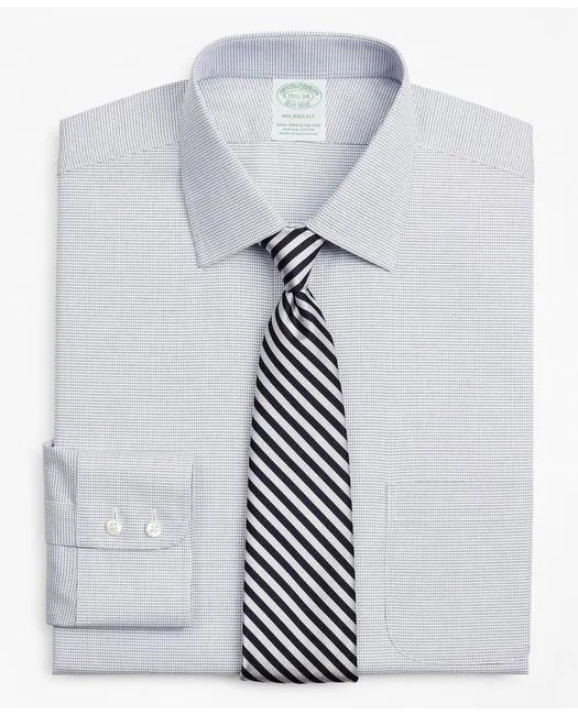 Brooks Brothers Men's Stretch Milano Slim-Fit Dress Shirt Navy Brooks Brothers
