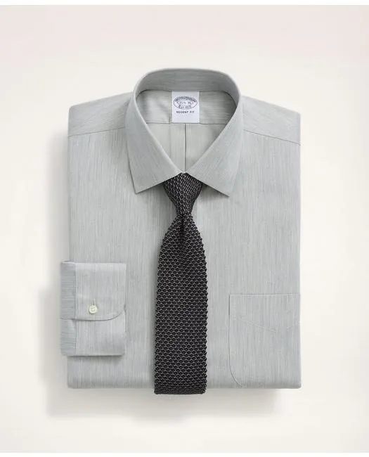Brooks Brothers Men's Stretch Regent Regular-Fit Dress Shirt Grey Brooks Brothers