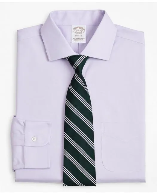 Brooks Brothers Men's Stretch Soho Extra-Slim-Fit Dress Shirt Lavender Brooks Brothers