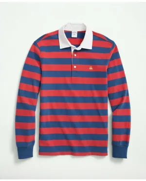 Brooks Brothers Men's Sueded Cotton Chest Stripe Rugby Blue Brooks Brothers