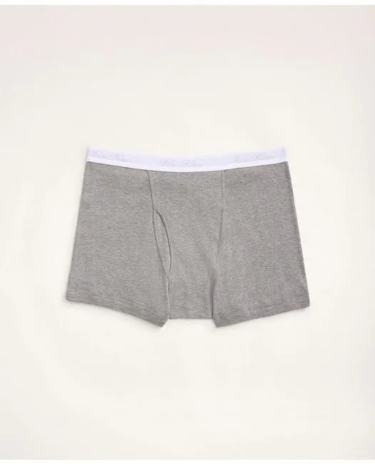 Brooks Brothers Men's Supima Cotton Boxer Briefs-3 Pack Grey Brooks Brothers