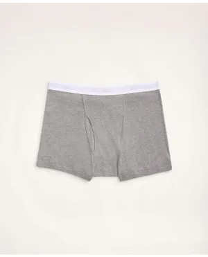 Brooks Brothers Men's Supima Cotton Boxer Briefs-3 Pack Grey Brooks Brothers