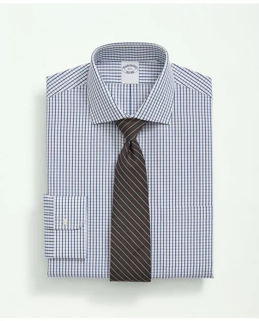 Brooks Brothers Men's Supima Cotton Poplin English Collar Blue Brooks Brothers