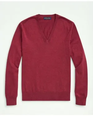 Brooks Brothers Men's Supima Cotton V-Neck Sweater Burgundy Brooks Brothers