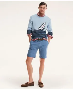 Brooks Brothers Men's Supima Cotton Windsurfer Intarsia Sweater Blue Brooks Brothers
