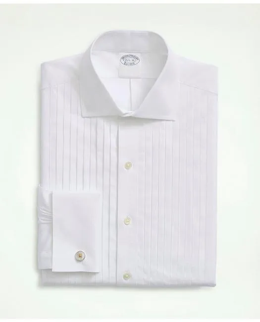 Brooks Brothers Men's Ten-Pleat Broadcloth English Collar Tuxedo Shirt White Brooks Brothers