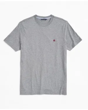 Brooks Brothers Men's Washed Supima Cotton Logo Crewneck T-Shirt Grey Brooks Brothers