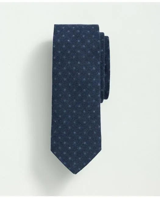 Brooks Brothers Men's Wool Golden Fleece Dot Tie Blue/Grey Brooks Brothers