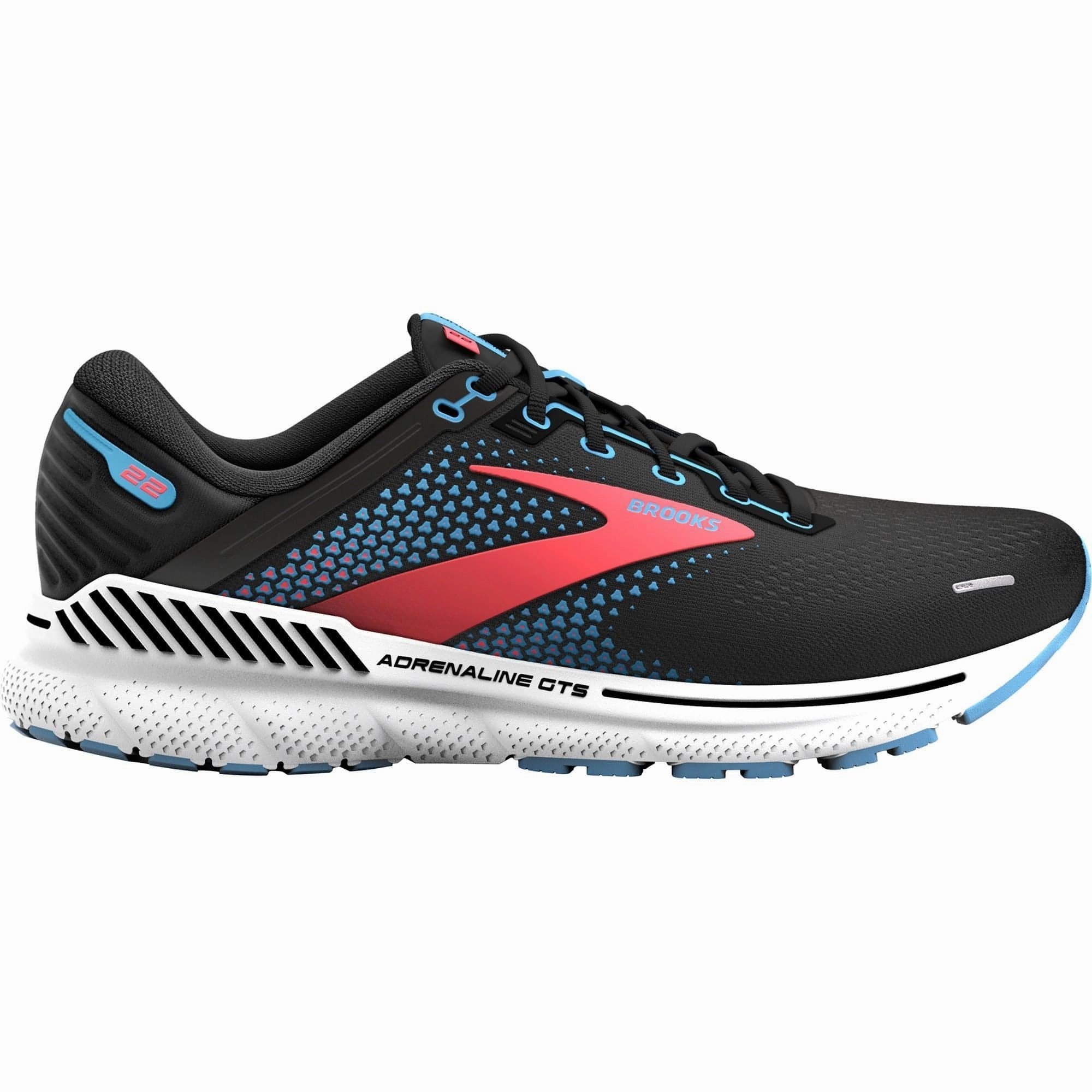Brooks Adrenaline GTS 22 Womens Running Shoes - Black Brooks cushioned sneakers for distance running