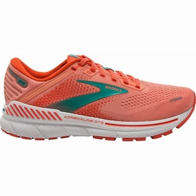 Brooks Adrenaline GTS 22 Womens Running Shoes - Orange Brooks cushioned sneakers for distance running