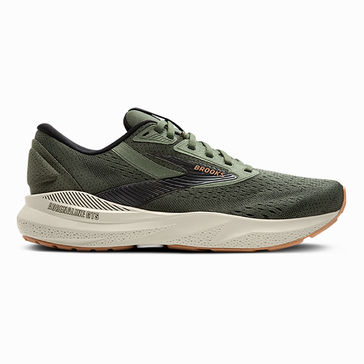 Brooks Adrenaline GTS 24 Thyme - Black - Chateau Grey Brooks running shoes with responsive cushioning