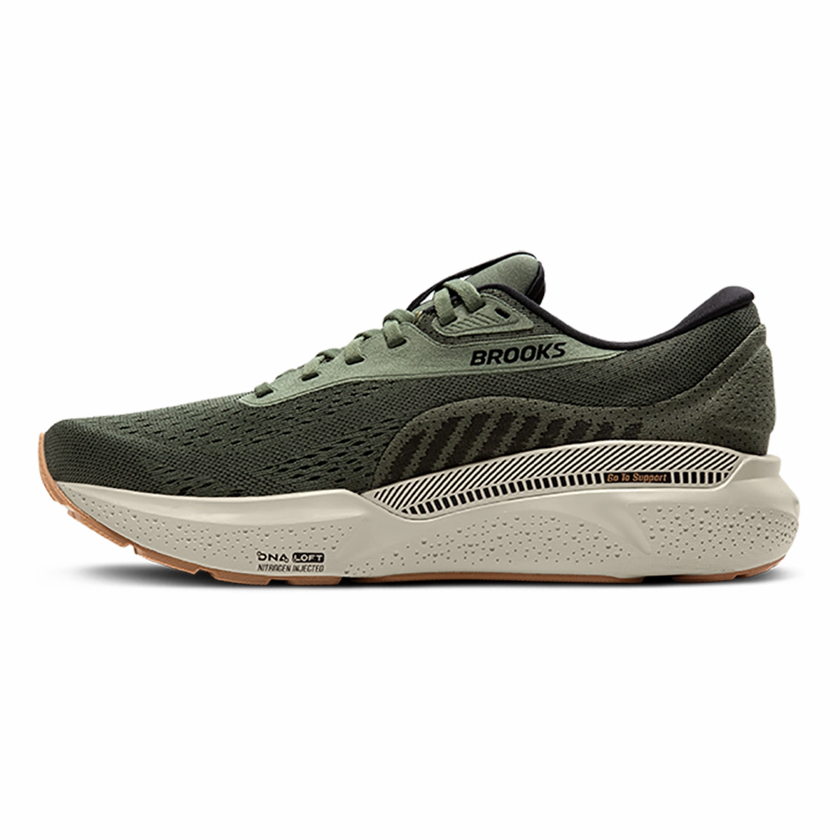 Brooks Adrenaline GTS 24 Thyme - Black - Chateau Grey Brooks performance running shoes